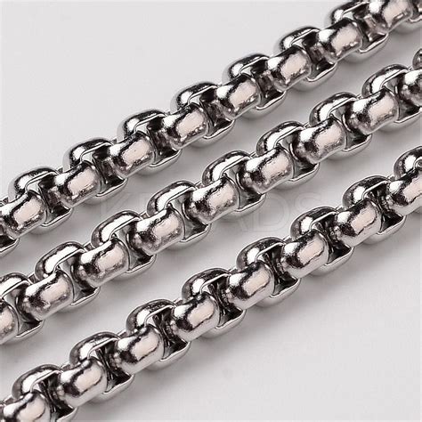 3mm stainless steel box chain 24in|box chains for sale.